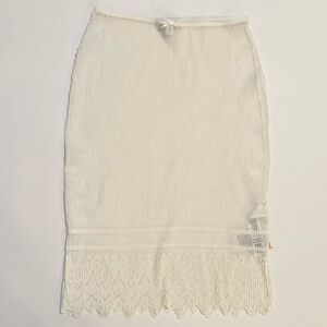 cream lace skirt